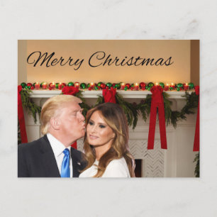 Merry Christmas from Donald and Melania Holiday Postcard