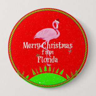 Merry Christmas from Florida, 10 Cm Round Badge