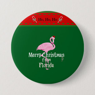 Merry Christmas from Florida 7.5 Cm Round Badge