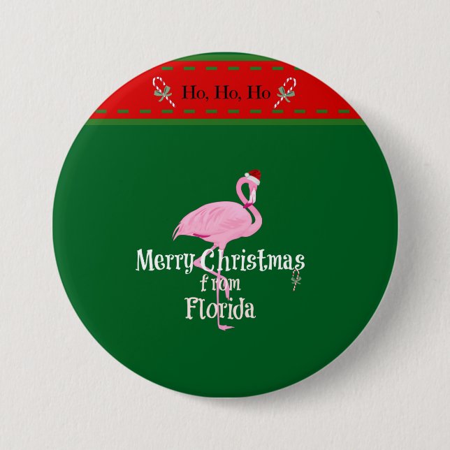 Merry Christmas from Florida 7.5 Cm Round Badge (Front)