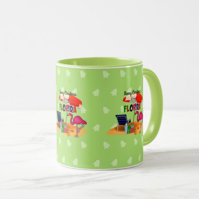 Merry Christmas from Florida, colourful design Mug (Front Right)