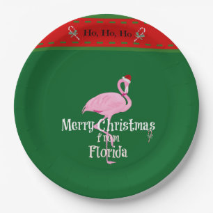 Merry Christmas from Florida Paper Plate