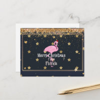 Merry Christmas from Florida, Santa Flamingo