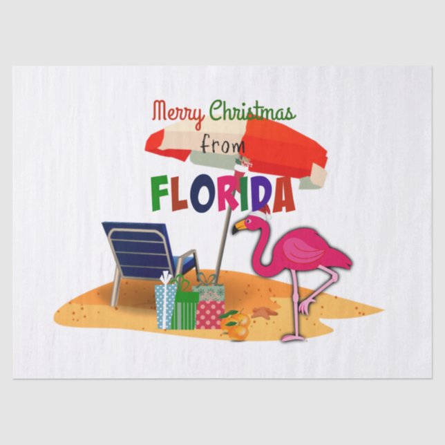 Merry Christmas from Florida Tissue Paper (Front)