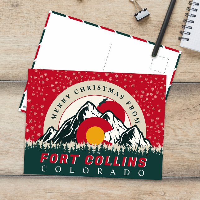 Merry Christmas From Fort Collins Colorado Cities Postcard (Creator Uploaded)
