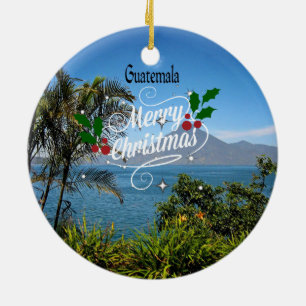 Merry Christmas from Guatemala Ceramic Tree Decoration