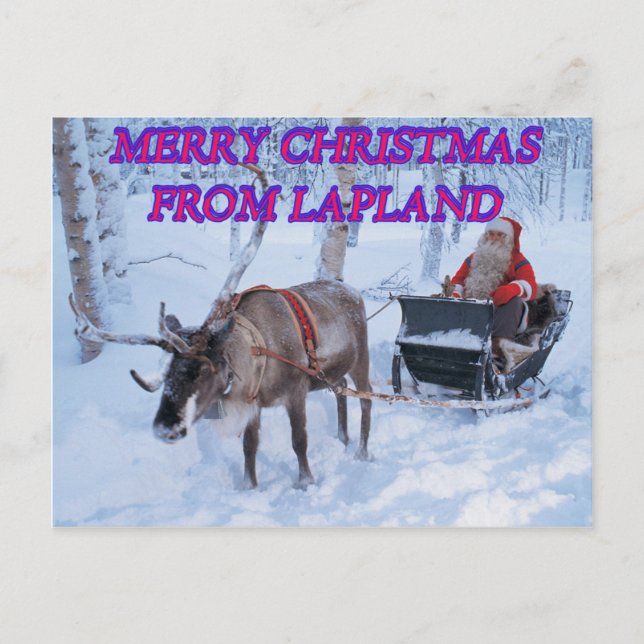 Merry Christmas from Lapland Holiday Postcard (Front)