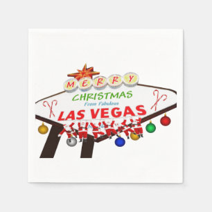 Merry Christmas from Las Vegas Paper Napkin