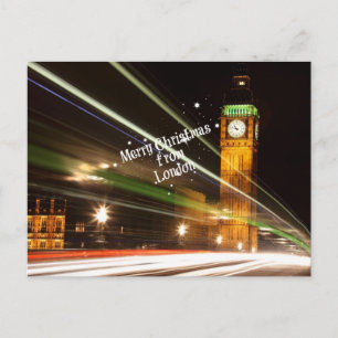 "Merry Christmas from London" with Big Ben Postcard