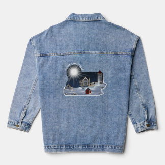 MERRY CHRISTMAS FROM MAINE, NUBBLE LIGHT DENIM JACKET