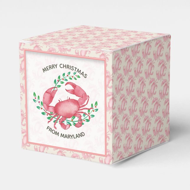 Merry Christmas from Maryland Christmas Crab Favour Box (Front Side)