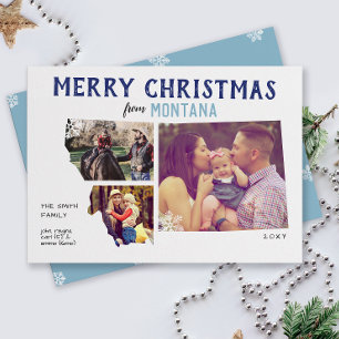 Merry Christmas from Montana Three Photo Card