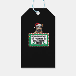 Merry Christmas From My Australian Cattle Classic Gift Tags