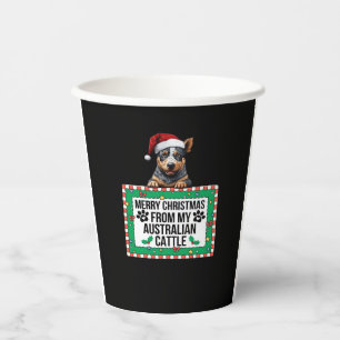 Merry Christmas From My Australian Cattle Classic  Paper Cups