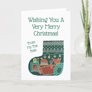 Merry Christmas from My Fox Hole! Holiday Card