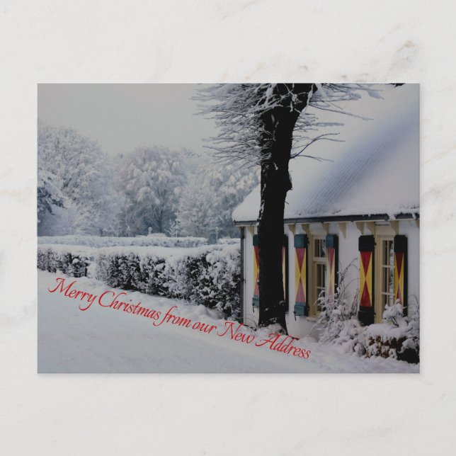Merry Christmas from New Address Card (Front)