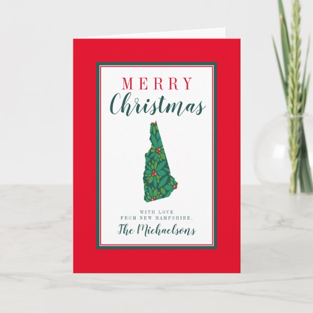 Merry Christmas from New Hampshire Card (Front)