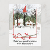 Merry Christmas from New Hampshire Winter Snow
