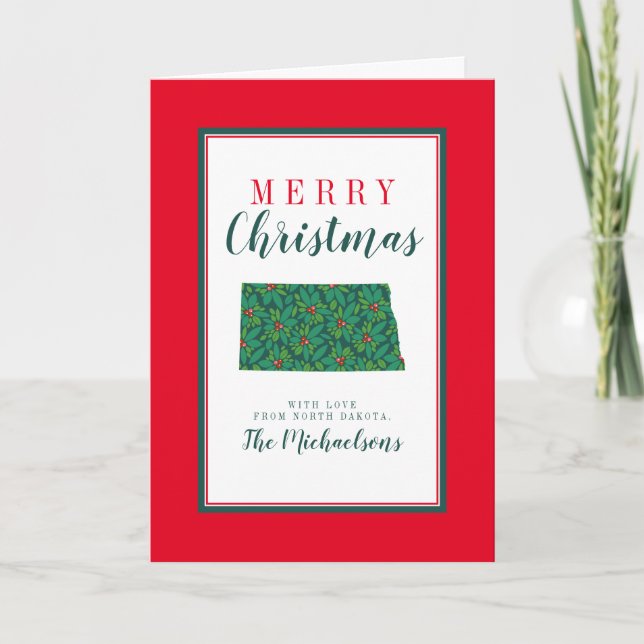 Merry Christmas from North Dakota Card (Front)