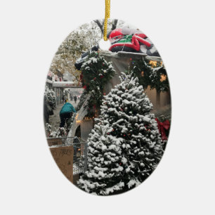 Merry Christmas from NYC New York City Tree Stand Ceramic Tree Decoration