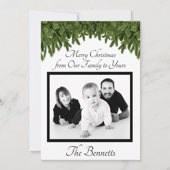 Merry Christmas from Our Family to Yours Card (Front)