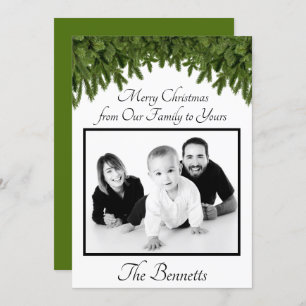 Merry Christmas from Our Family to Yours Pic Card