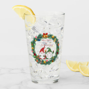 Merry Christmas from Our Gnome to Yours on a Glass
