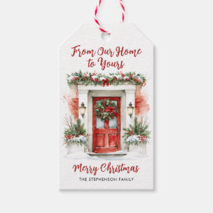 Merry Christmas From Our Home To Yours Red Door Gift Tags