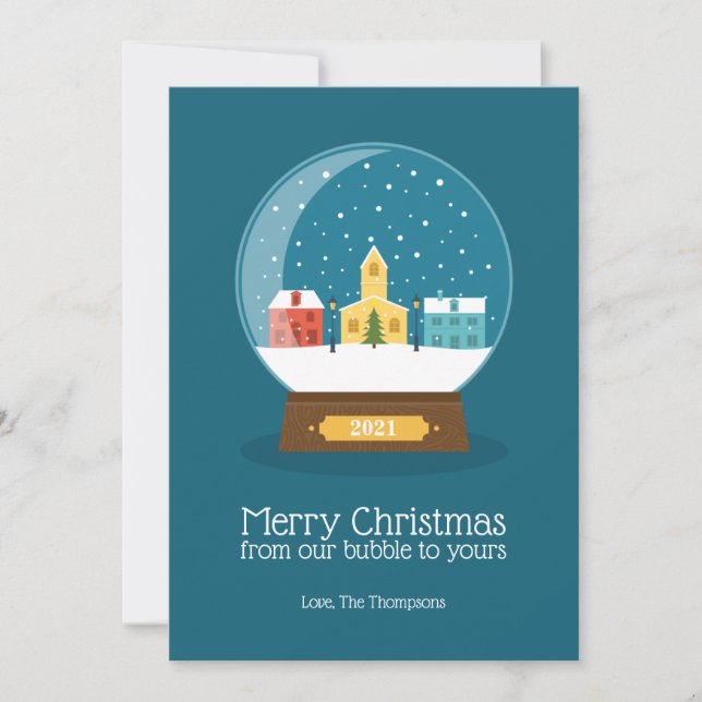 Merry Christmas from our quarantine bubble Holiday Card (Front)