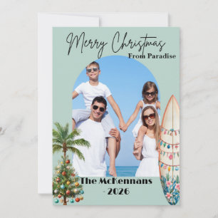 Merry Christmas from Paradise Photo Christmas Card