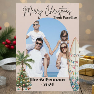 Merry Christmas from Paradise Photo Christmas Card