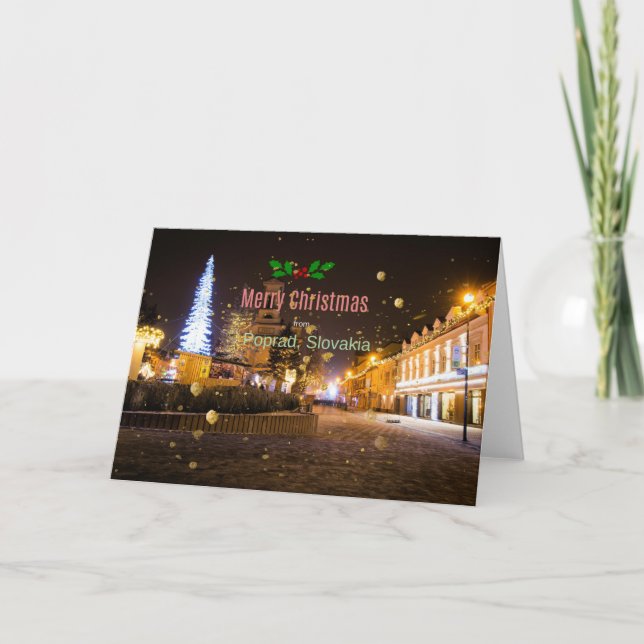 Merry Christmas from Poprad, Slovakia Card (Front)