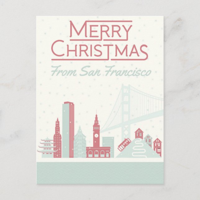 Merry Christmas from San Francisco Postcard (Front)