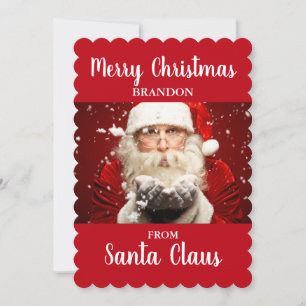 Merry Christmas From Santa Claus ADD NAME Card RS