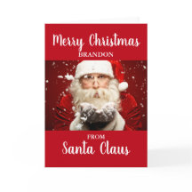 Merry Christmas From Santa Claus ADD NAME Fold