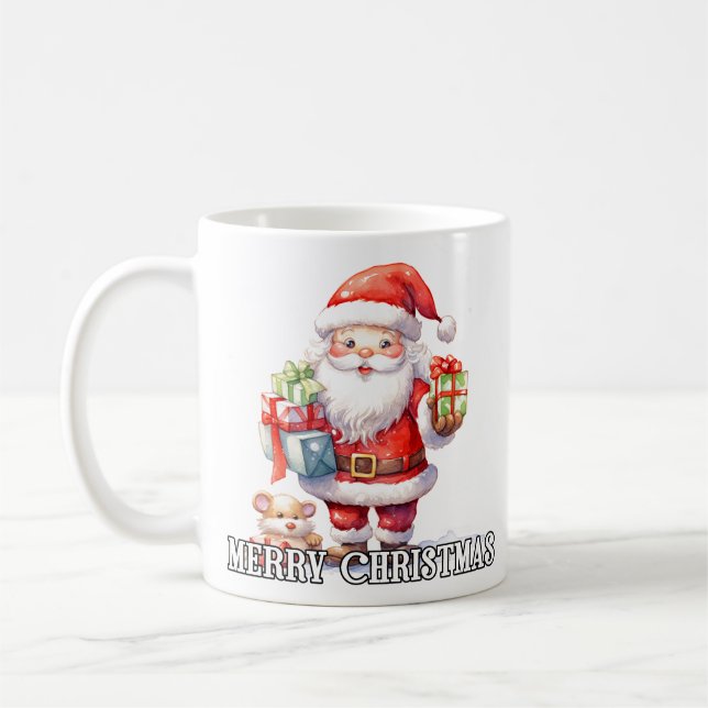 Merry Christmas From Santa Claus Coffee Mug (Left)
