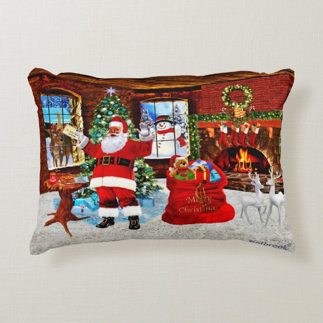 Merry Christmas from Santa Decorative Cushion (Front)