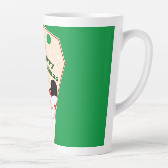 Merry Christmas From Santa Gift Tag Latte Mug (Right)