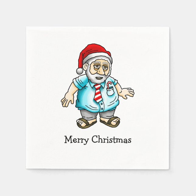 Merry Christmas from Santa in Sandals Napkin (Front)