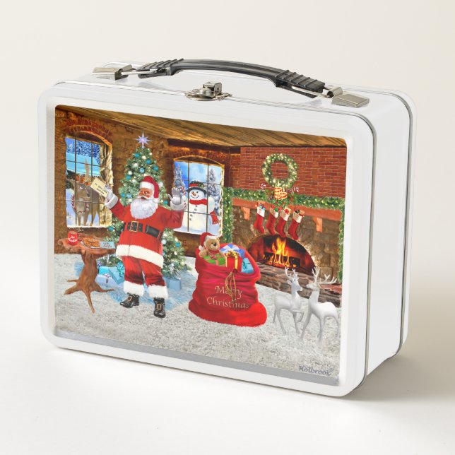 Merry Christmas from Santa Metal Lunch Box (Front)