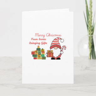 Merry Christmas From Santa on a Christmas Card