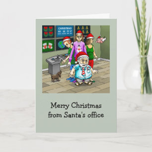 Merry Christmas  from Santa's office Holiday Card