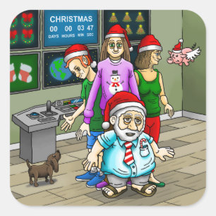 Merry Christmas from Santa's Office Sticker