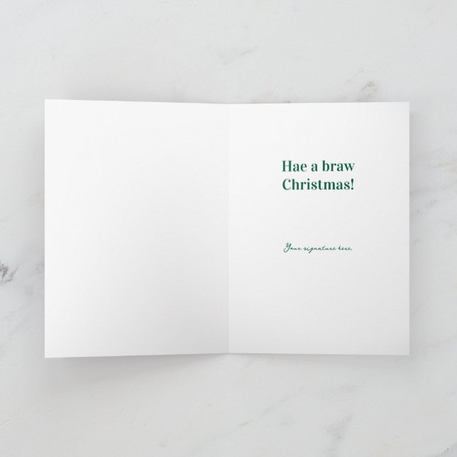 Merry Christmas from Scotland Card (Inside)
