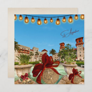 Merry Christmas from St Augustine Florida Elegant Holiday Card