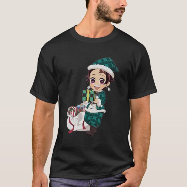 Merry Christmas From Tanjiro Kamado Demon Slayer 1 T-Shirt (Front)