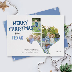 Merry Christmas from Texas Three Photo Card