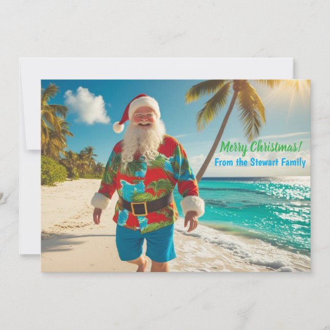 Merry Christmas from the Beach Holiday Card (Front)