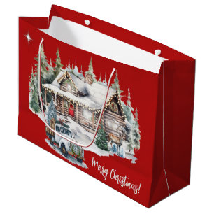 Merry Christmas from the Cabin Holiday Large Gift Bag