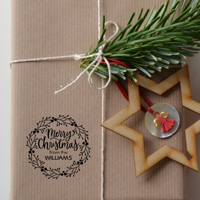 Merry Christmas from the (custom) Family,  Rubber Stamp (Creator Uploaded)